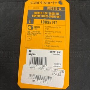 Carhartt Women’s Fleece lined Pants in Black